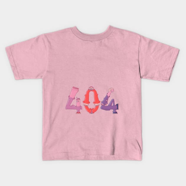 404 error Kids T-Shirt by Sasshhaaaart